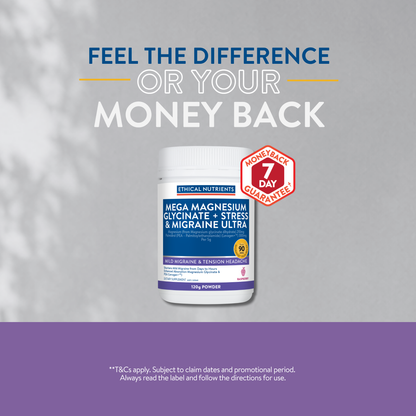 Mega Magnesium Glycinate+ Stress & Migraine Ultra