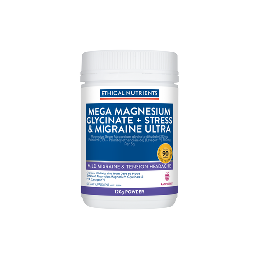 Mega Magnesium Glycinate+ Stress & Migraine Ultra