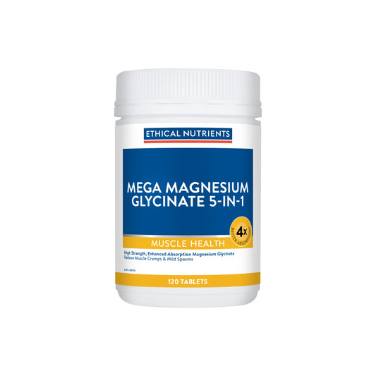 Mega Magnesium Glycinate 5-in-1 120 Tablets