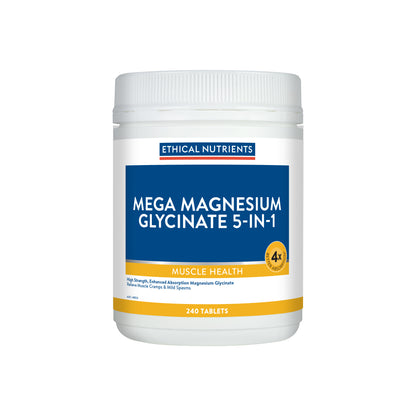 Mega Magnesium Glycinate 5-in-1 240 Tablets