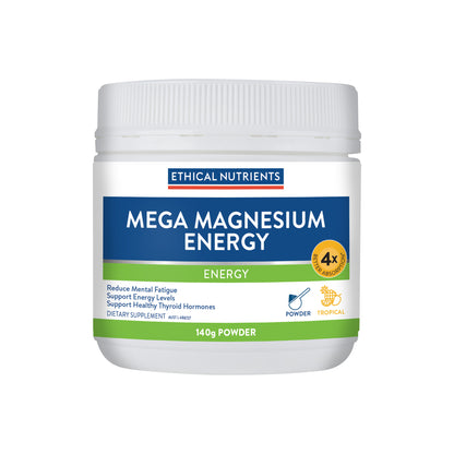 Mega Magnesium Energy Tropical 140g Powder