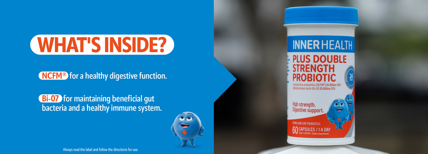 What's Inside Inner Health Plus Double Strength Probiotic.