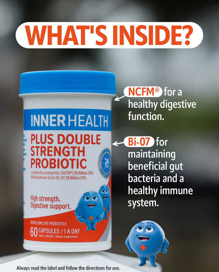 What's Inside Inner Health Plus Double Strength Probiotic.