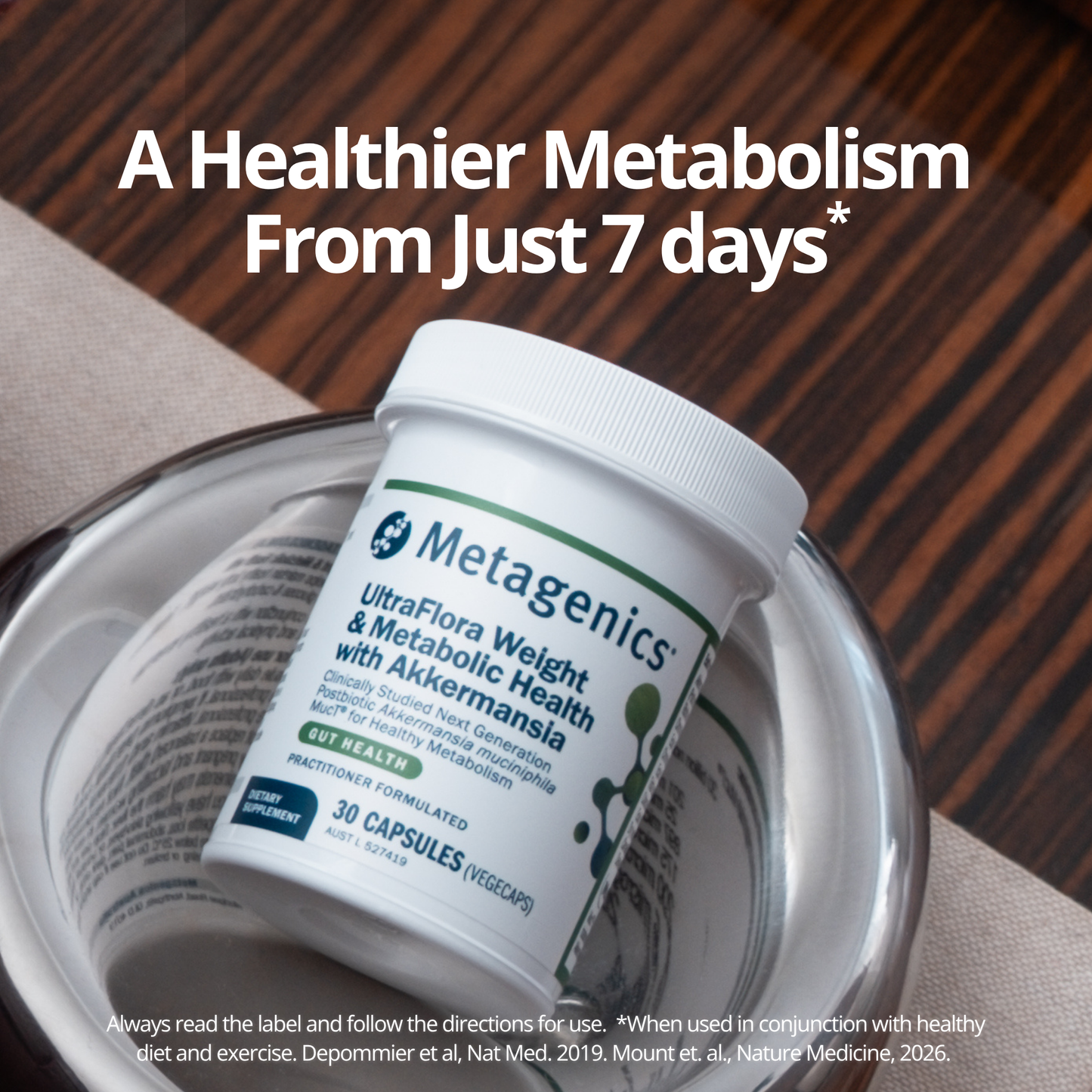 UltraFlora Weight & Metabolic Health with Akkermansia 30 Capsules