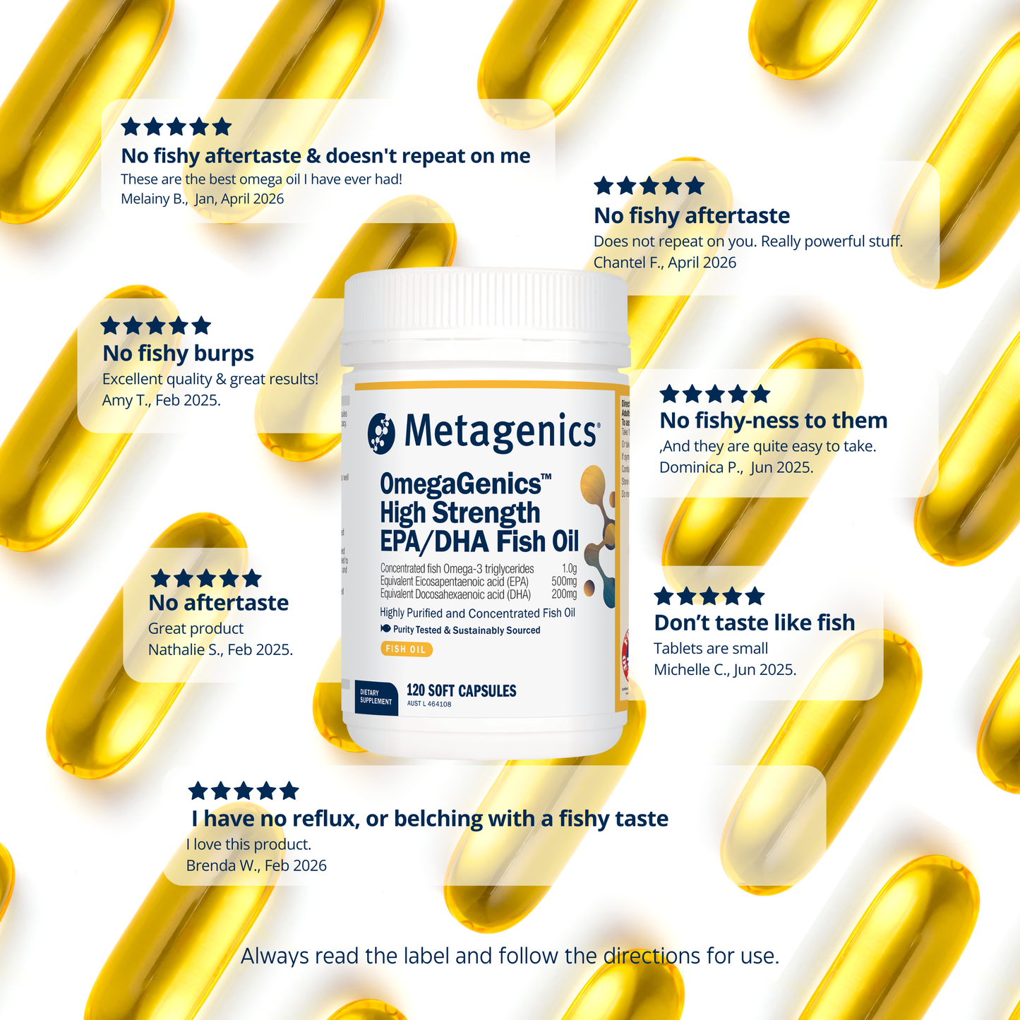 OmegaGenics High Strength EPA/DHA Fish Oil 240 Soft Capsules