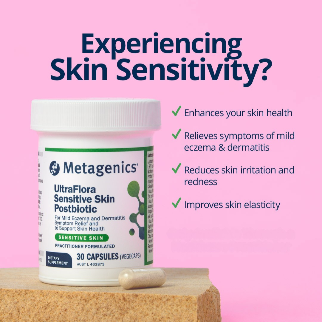 UltraFlora Sensitive Skin Postbiotic 30 Capsules 2-Pack