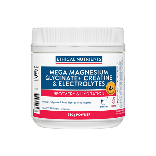 Mega Magnesium Glycinate+ Creatine & Electrolytes 250g Powder