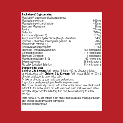 Fibroplex MagActive Kids Raspberry Magnesium Powder 120g