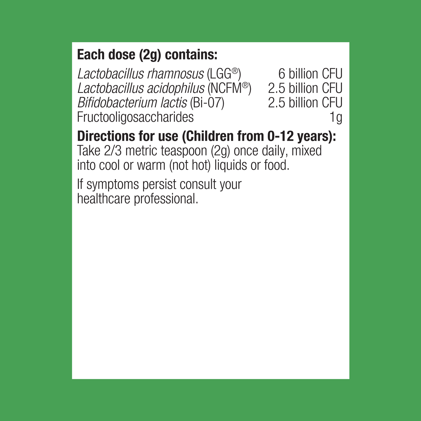 UltraFlora Kids Care Probiotic 50g Powder