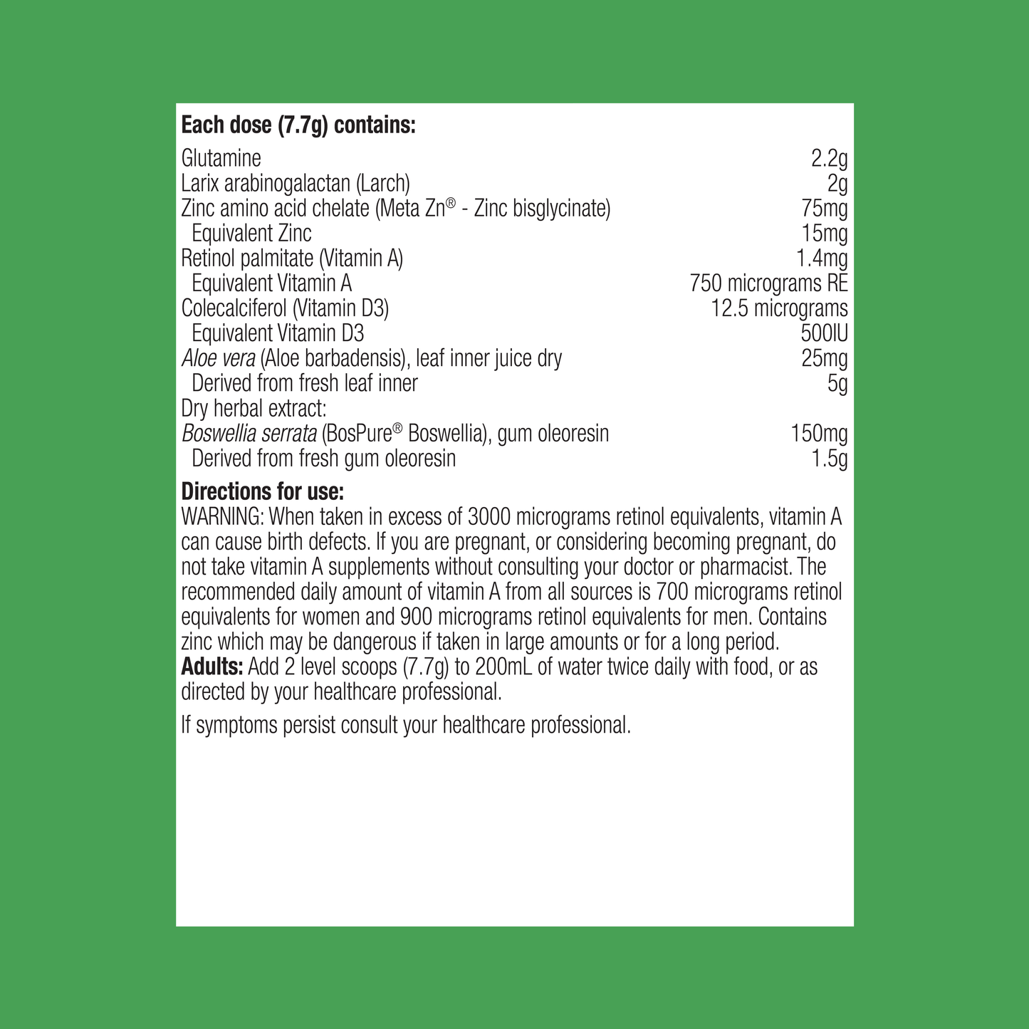 Glutagenics Lemon Lime 230g Powder