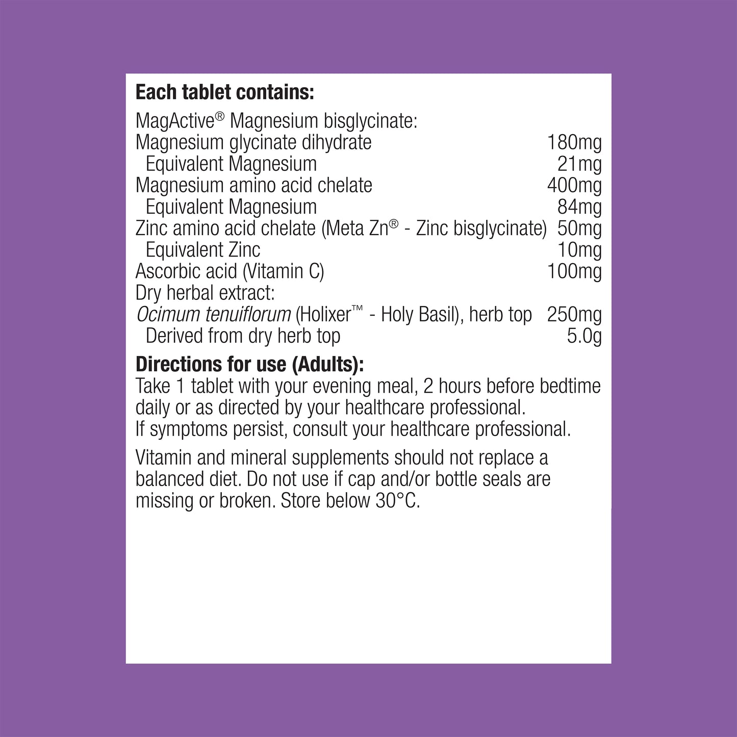 MetaRelax Recharge Overnight 60 Tablets