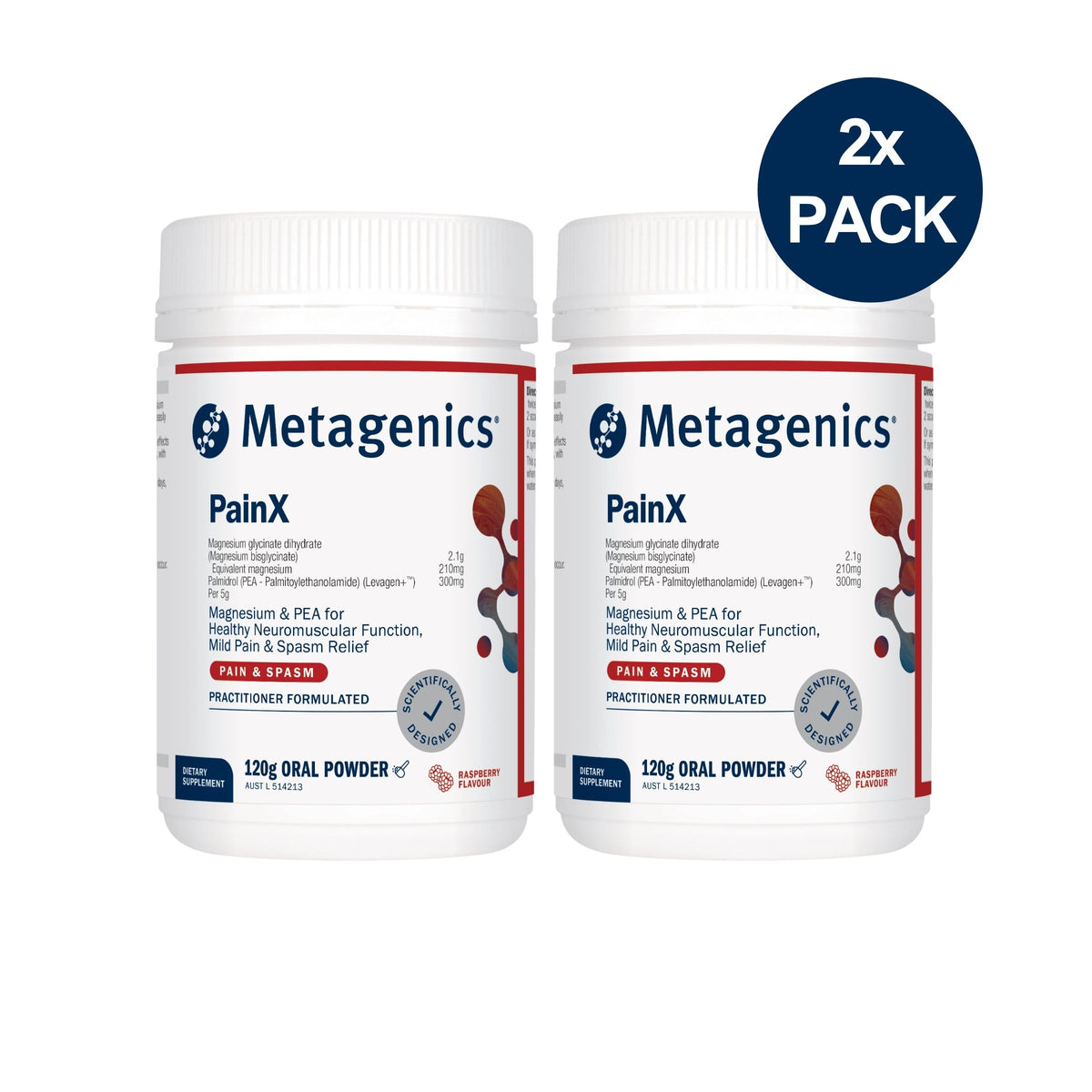 PainX Raspberry 120g Powder 2 Pack